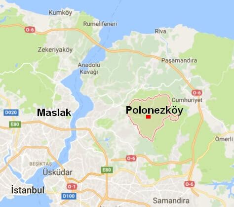 Polonezköy nerede harita